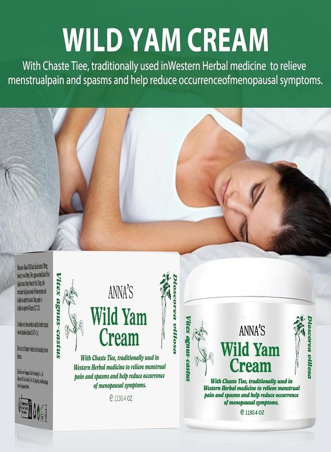 Anna's Organic Wild Yam Cream, Wild Yam Cream Body Moisturizer for All Skin Types - Image 2